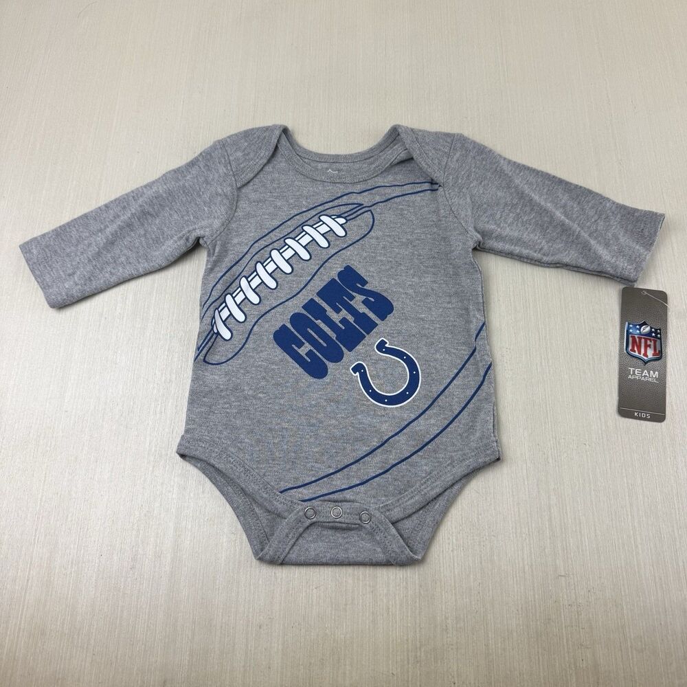 Indianapolis Colts Bodysuit 6-9 Mo Outfit NFL NWT Gray Football Team Apparel
